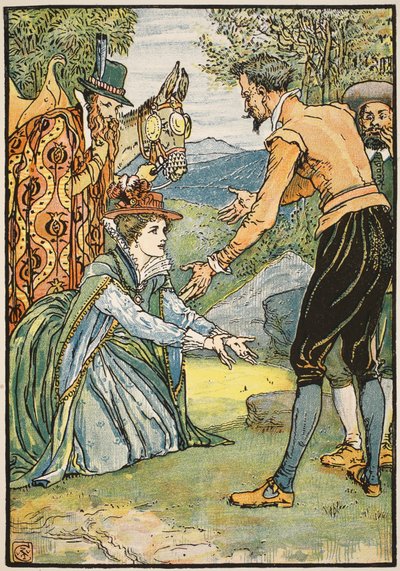 The Meeting of Dorothea and Don Quixote, illustration from 